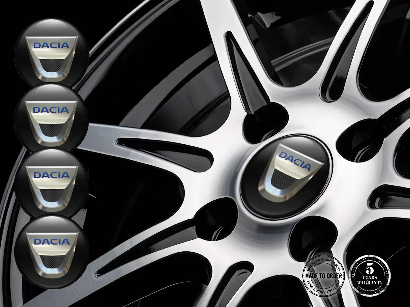 Dacia Aufkleber Dome Stil Premium Radlogos
